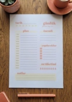 Minimalist Saatlik Günlük Planlayıcı Şablonu