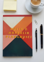 Aylık Haftalık Planlayıcı, A4, Karton Kapak, Amerikan Cilt, Prizma Desenli