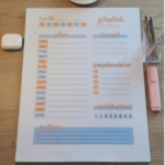 Pastel Renkli Saatlik Günlük Planlayıcı