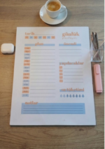 Pastel Renkli Saatlik Günlük Planlayıcı