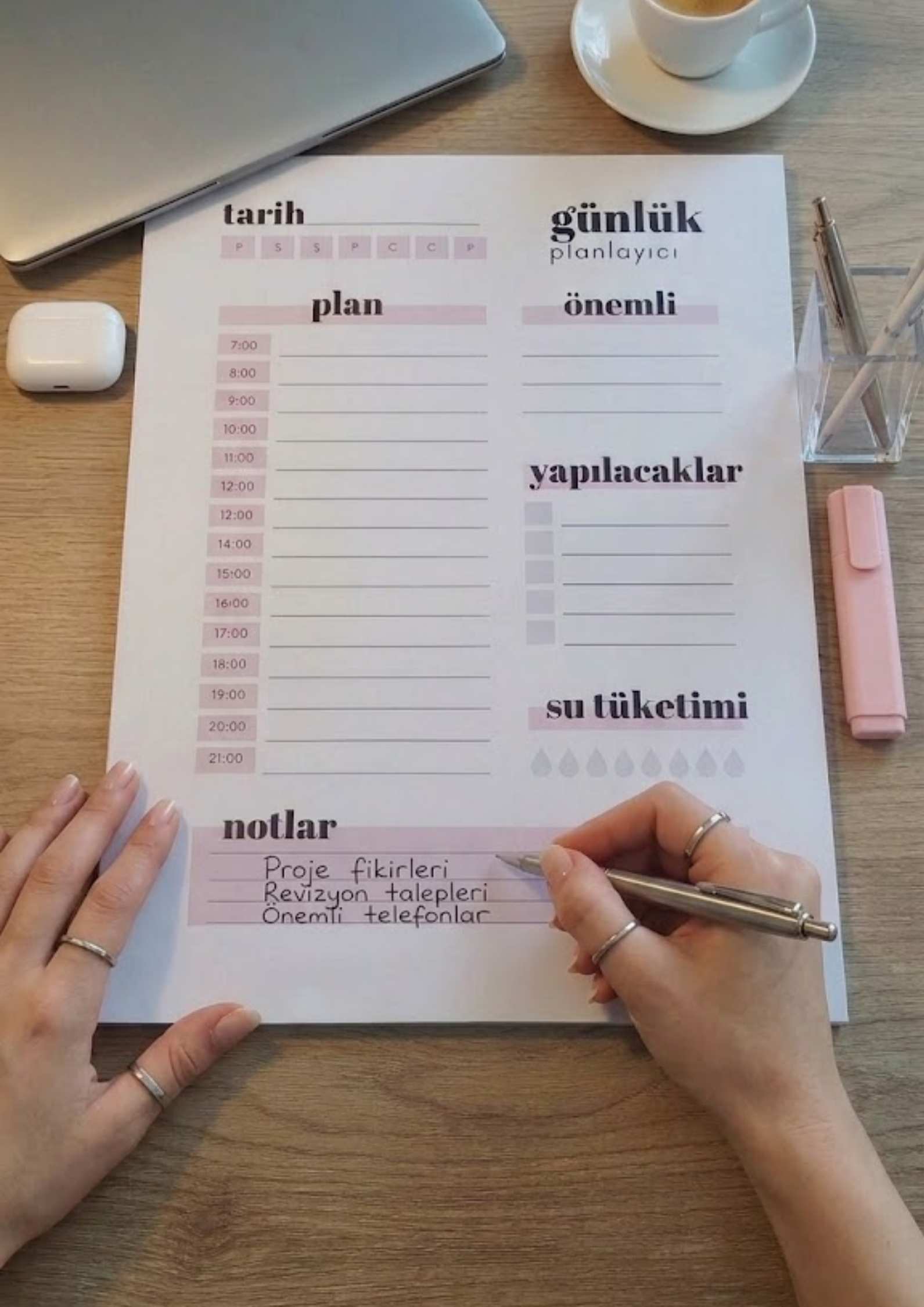 2 Günlük Planlayıcı-Pro-Aktif Günlük Şablonu - Görsel 1